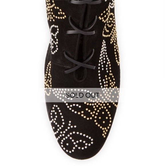 Valentino Butterfly-Studded Lace-Up Boot - Picture 4 of 9